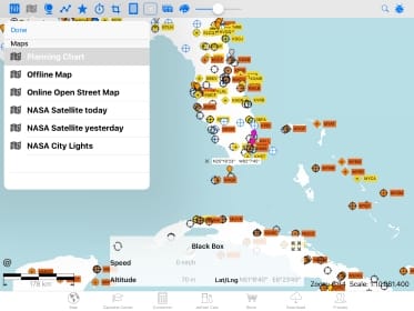 Pilots Atlas chart detail on iPad